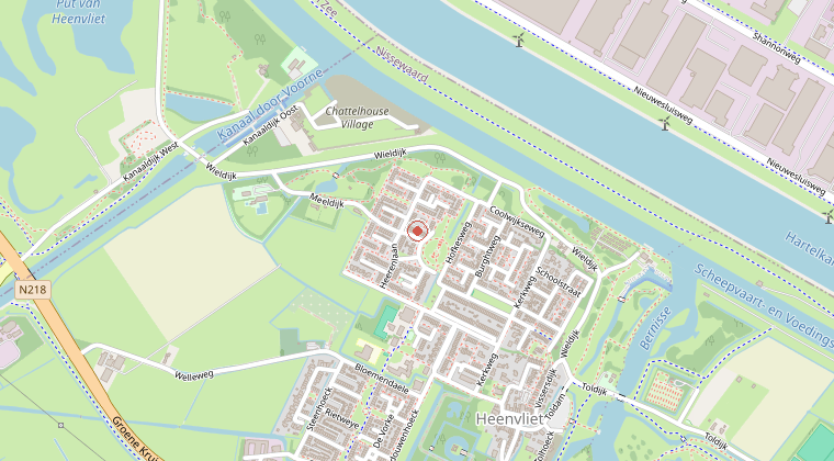Kaart van de omgeving van de melding