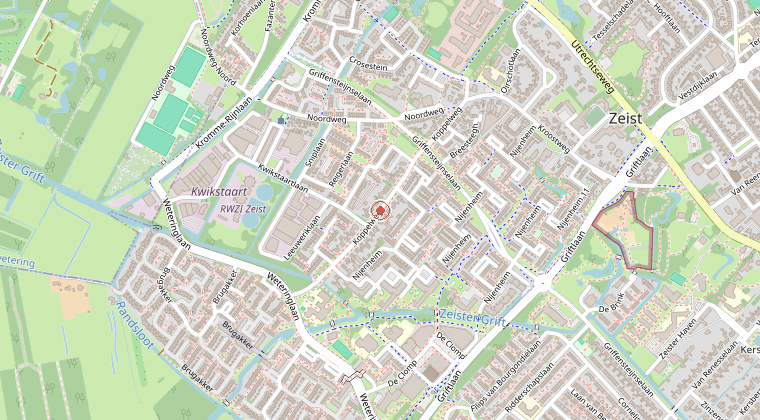 Kaart van de omgeving van de melding