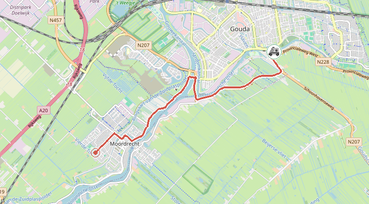 Kaart van de omgeving van de melding