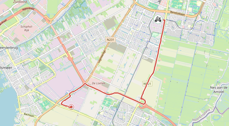 Kaart van de omgeving van de melding