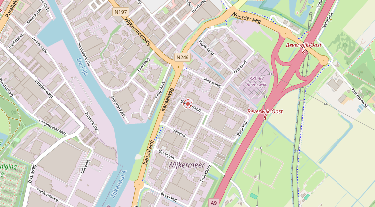Kaart van de omgeving van de melding