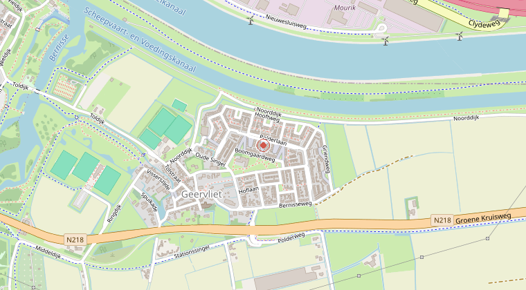Kaart van de omgeving van de melding