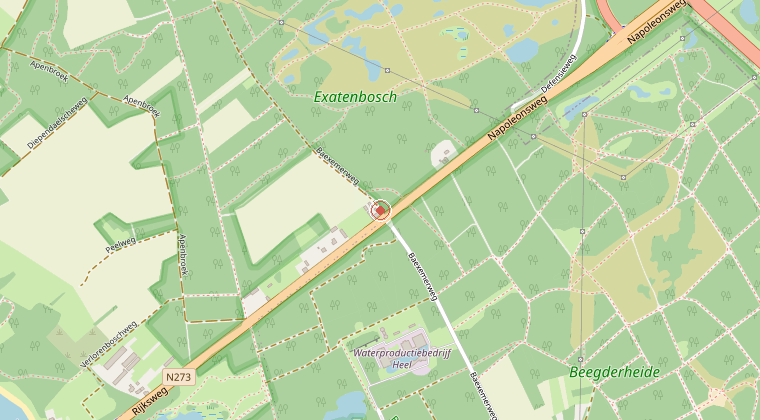 Kaart van de omgeving van de melding