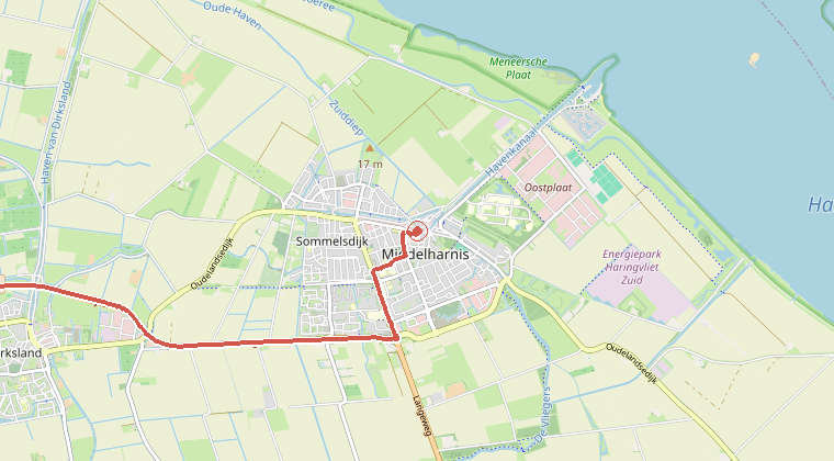 Kaart van de omgeving van de melding