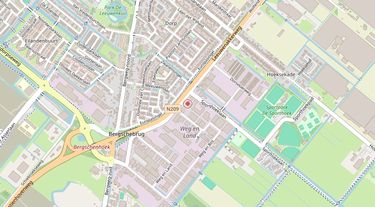 Kaart van de omgeving van de melding