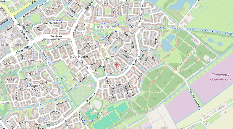Kaart van de omgeving van de melding