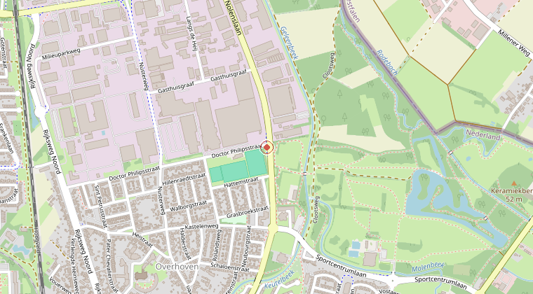 Kaart van de omgeving van de melding