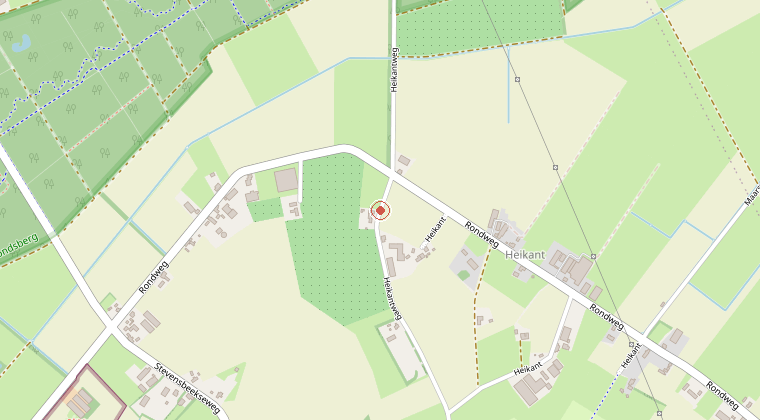 Kaart van de omgeving van de melding