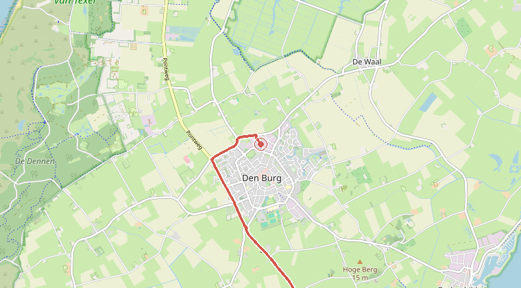 Kaart van de omgeving van de melding