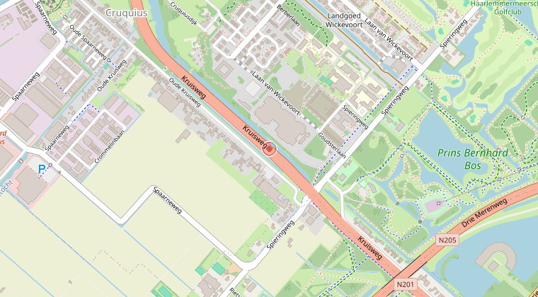 Kaart van de omgeving van de melding