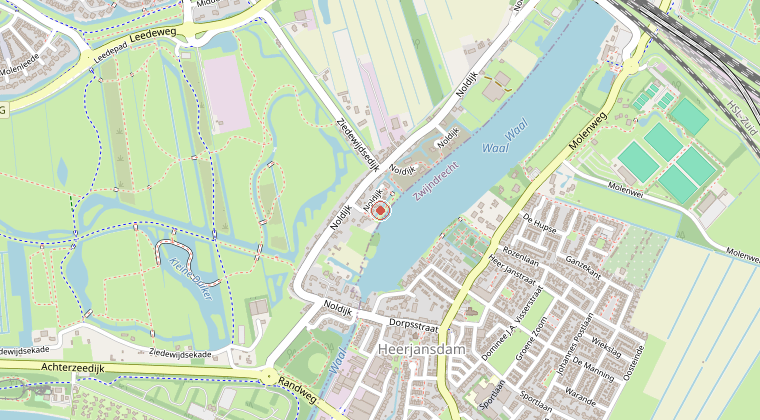 Kaart van de omgeving van de melding