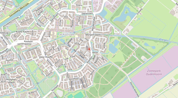 Kaart van de omgeving van de melding