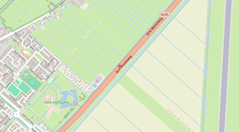 Kaart van de omgeving van de melding