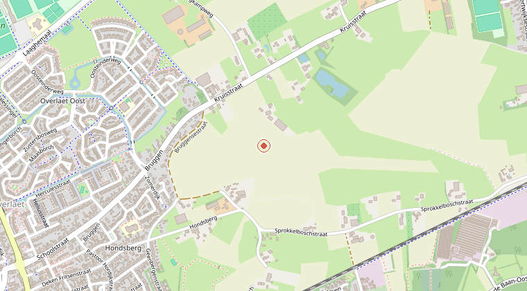 Kaart van de omgeving van de melding