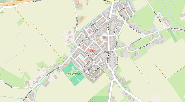 Kaart van de omgeving van de melding