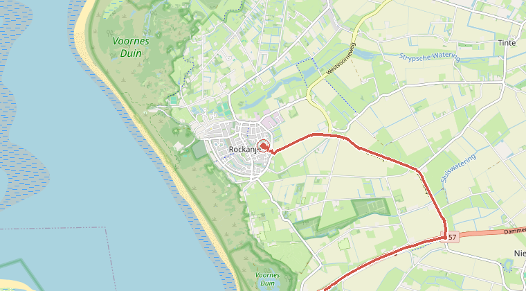 Kaart van de omgeving van de melding
