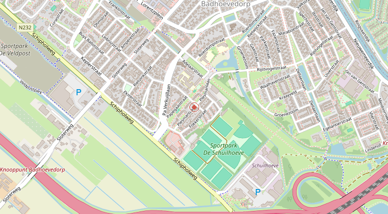 Kaart van de omgeving van de melding