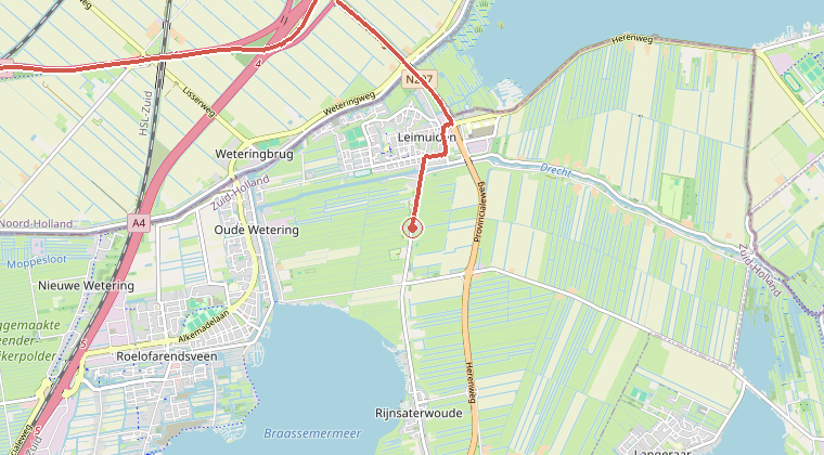 Kaart van de omgeving van de melding