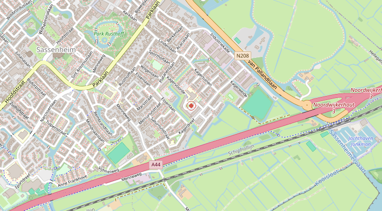 Kaart van de omgeving van de melding