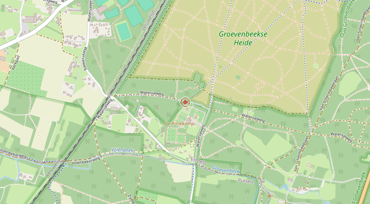 Kaart van de omgeving van de melding