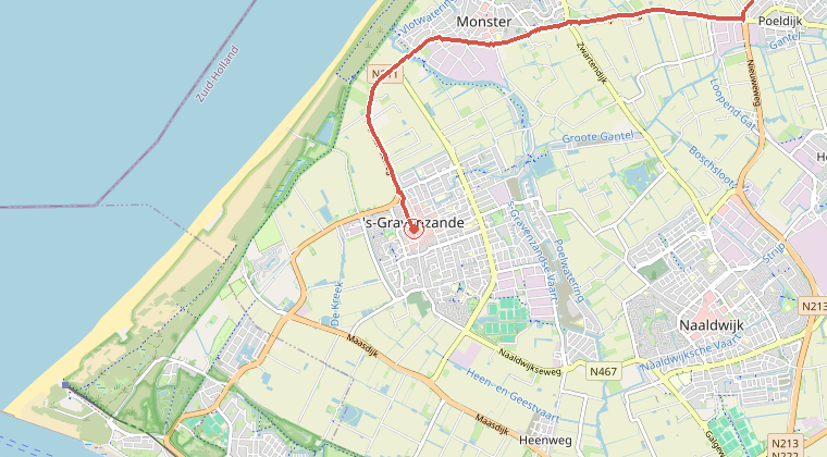 Kaart van de omgeving van de melding