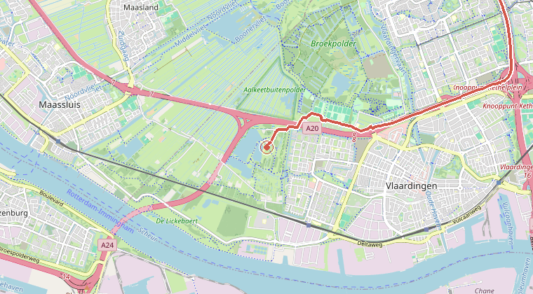 Kaart van de omgeving van de melding