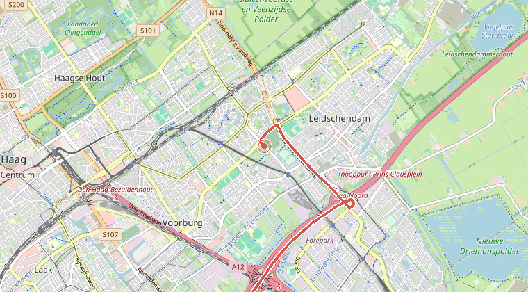 Kaart van de omgeving van de melding