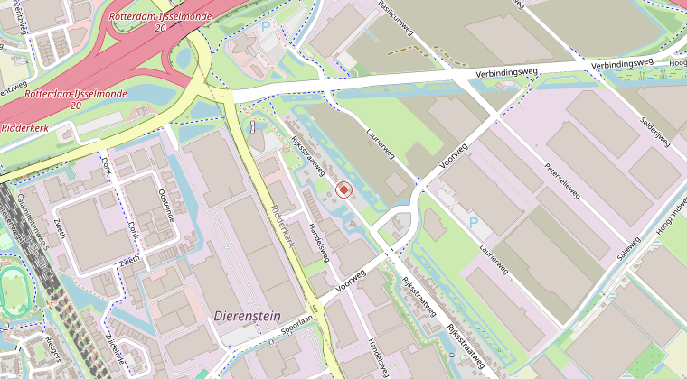 Kaart van de omgeving van de melding