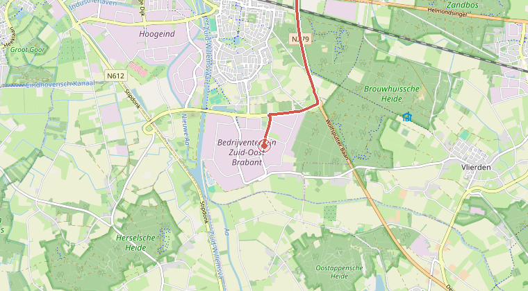 Kaart van de omgeving van de melding