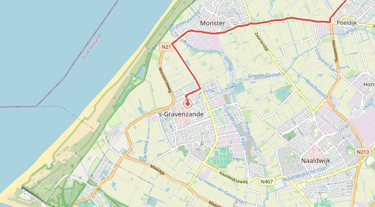 Kaart van de omgeving van de melding