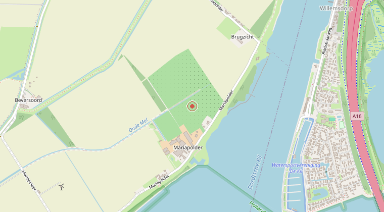 Kaart van de omgeving van de melding