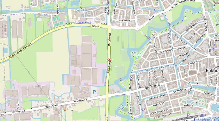 Kaart van de omgeving van de melding