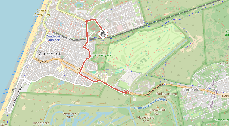 Kaart van de omgeving van de melding