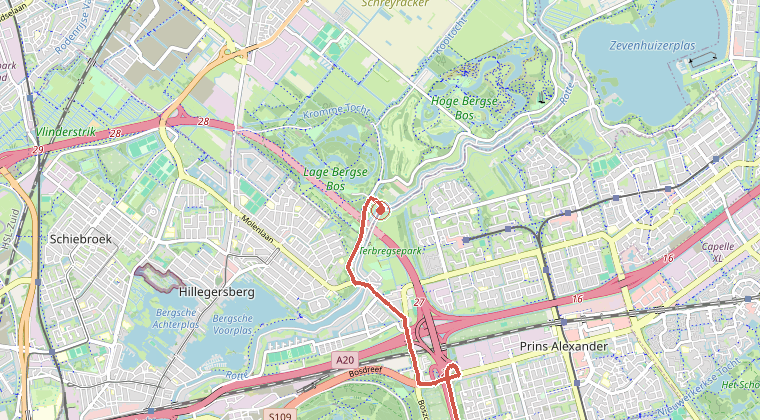 Kaart van de omgeving van de melding
