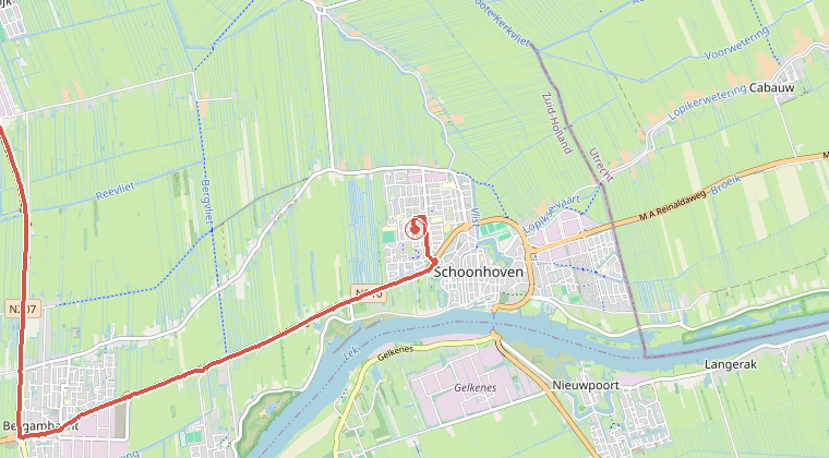 Kaart van de omgeving van de melding
