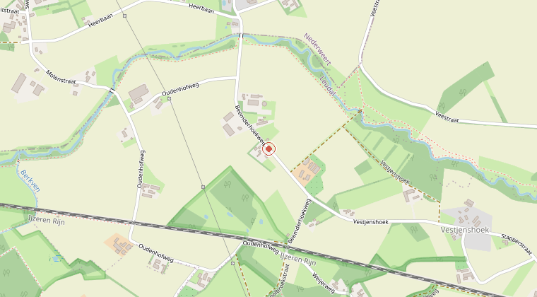Kaart van de omgeving van de melding