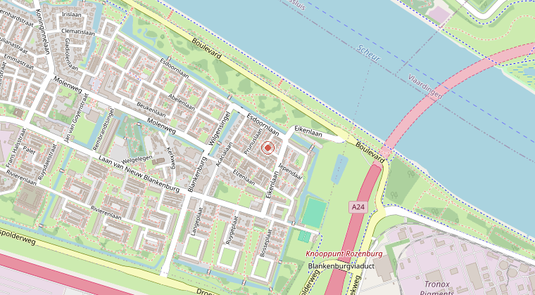 Kaart van de omgeving van de melding