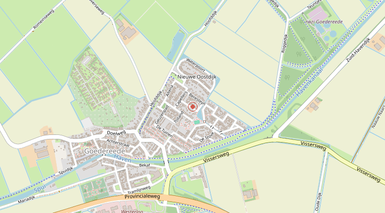 Kaart van de omgeving van de melding