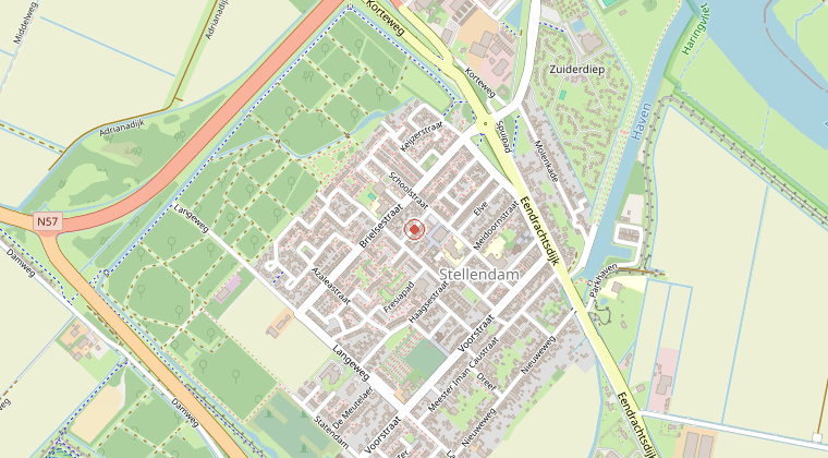 Kaart van de omgeving van de melding
