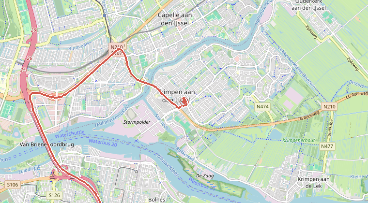 Kaart van de omgeving van de melding