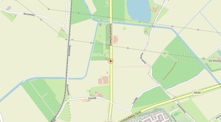 Kaart van de omgeving van de melding