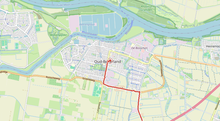 Kaart van de omgeving van de melding