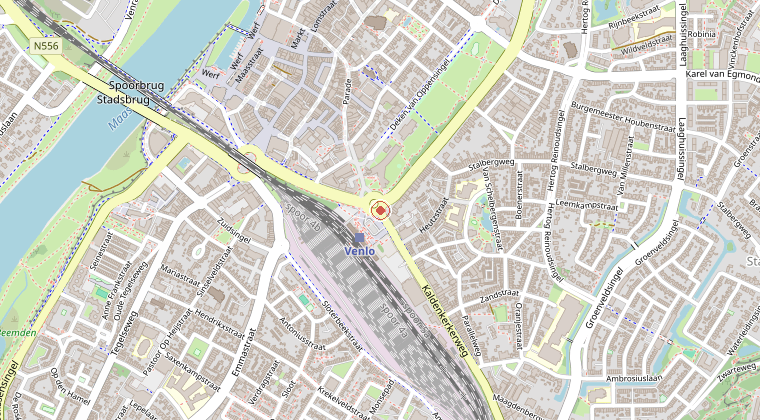 Kaart van de omgeving van de melding