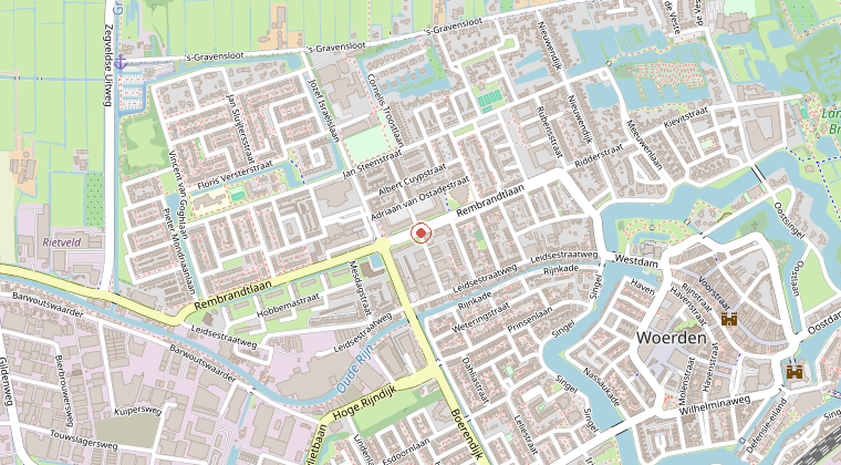 Kaart van de omgeving van de melding