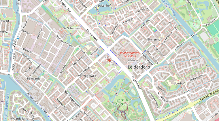 Kaart van de omgeving van de melding