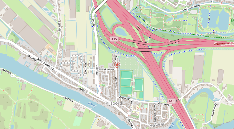 Kaart van de omgeving van de melding