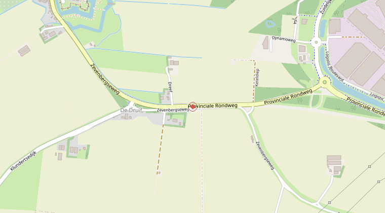 Kaart van de omgeving van de melding