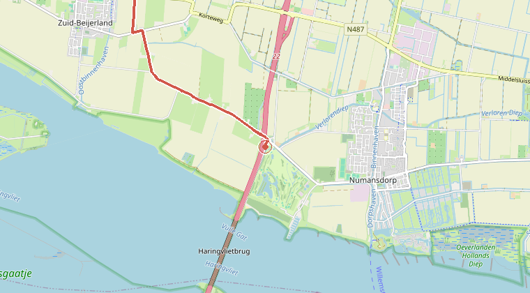 Kaart van de omgeving van de melding
