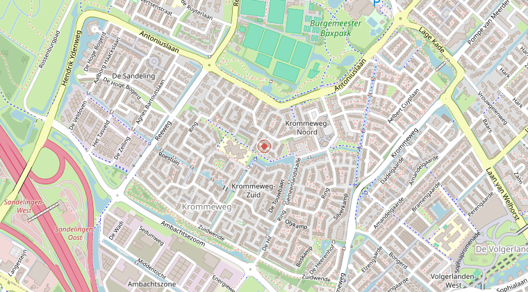 Kaart van de omgeving van de melding
