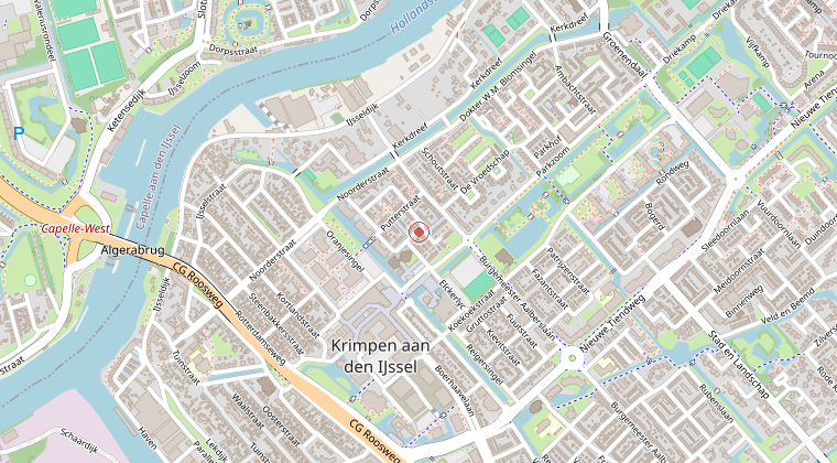 Kaart van de omgeving van de melding